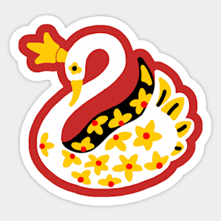 Crowned Royal Swan Sticker